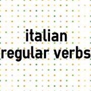 Italian Regular Verbs | CoLanguage